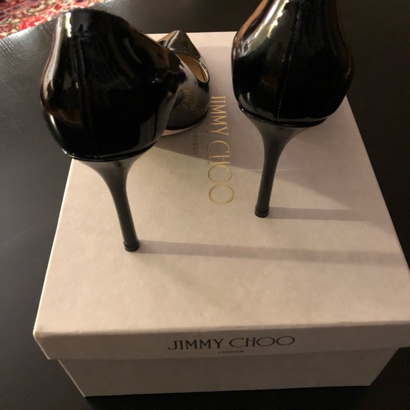 Jimmy Choo Romy 85 Black Patent Pump - Picture 4 of 7